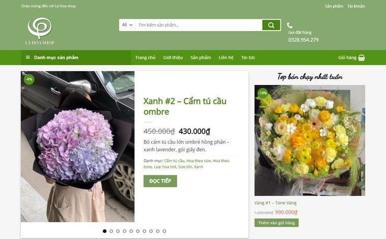 Website Là Hoa Shop